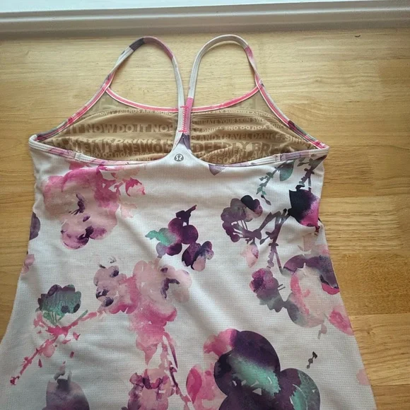 lululemon athletica Pink Blurred Y tank size Medium - Picture 2 of 4